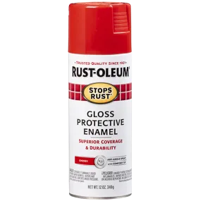 12 OZ Stops Rust Protective Enamel Spray Paint - Gloss Cherry
