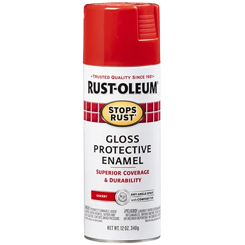12 OZ Stops Rust Protective Enamel Spray Paint - Gloss Cherry