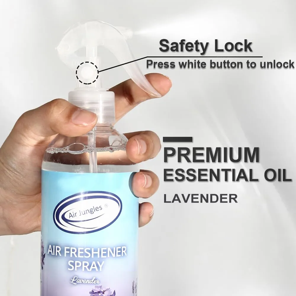 Air Jungles Car Air Freshener Vent Clip 6Pack and Air Freshener Spray 16.9 Fl Oz