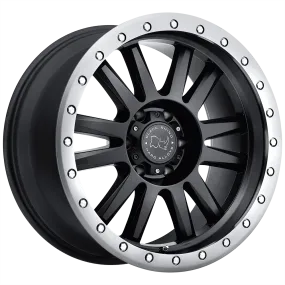 Black Rhino Tanay 18X9 8X165.1 -12 mm Matte Black W/ Matte Graphite Lip
