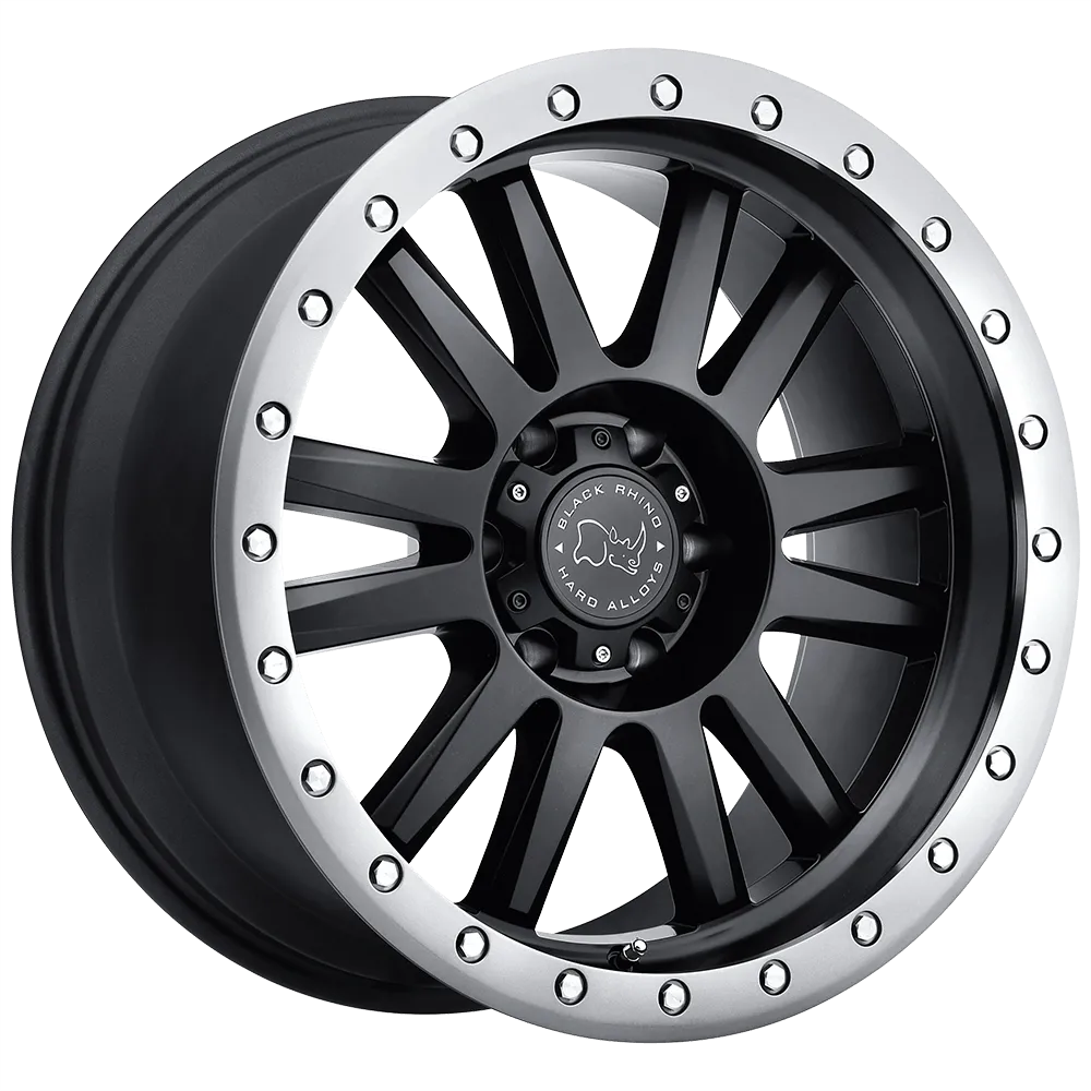 Black Rhino Tanay 18X9 8X165.1 -12 mm Matte Black W/ Matte Graphite Lip