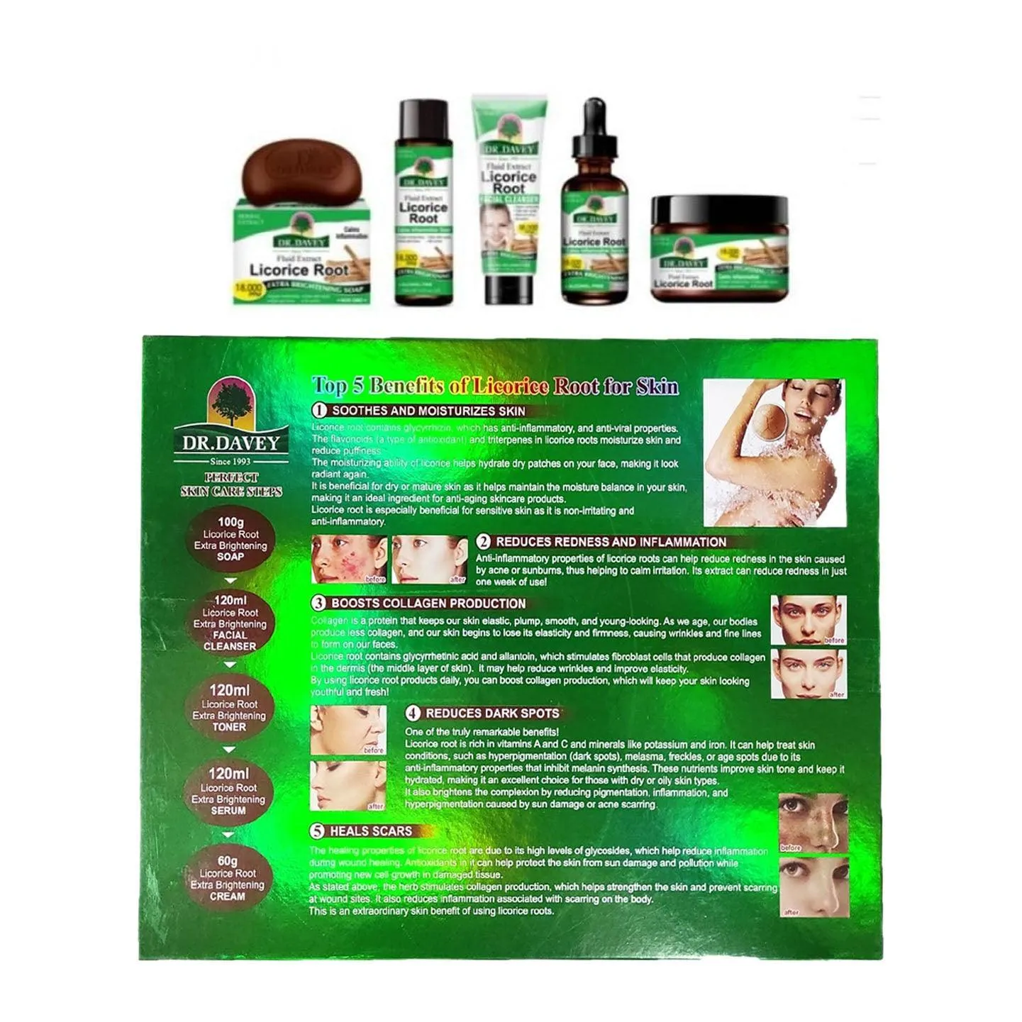 Dr Davey Licorice Root Extra Brightening Skin Care Set