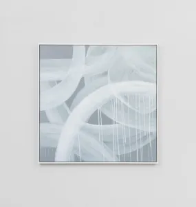 Ex Display - Linus Grey Medium Framed Hand Painted Wall Art