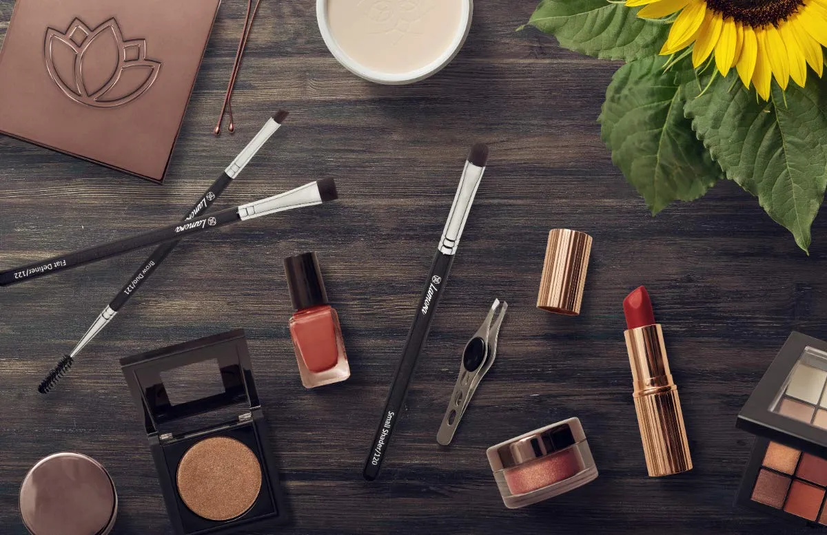 Eyebrow Brush - Duo Eye Brow Spoolie - Angled Eyeshadow Eyeliner - Precision Flat Definer - Small Shader - Premium Quality 3 Piece Set - Cruelty Free Synthetic Bristles - Apply Gel Powder Wax Pomade