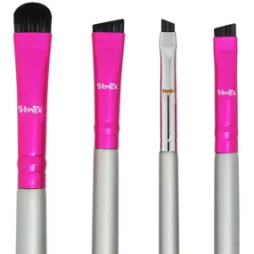 Eyebrow Brush Kit Thin Angled - Eye Brow Concealer Contour Brush to Shape and Conceal Eyes Duo Spoolie Brushes Firm Bristles Definer for Filling Pomade Gel | Defining Arches Winged Eyeliner Stencil