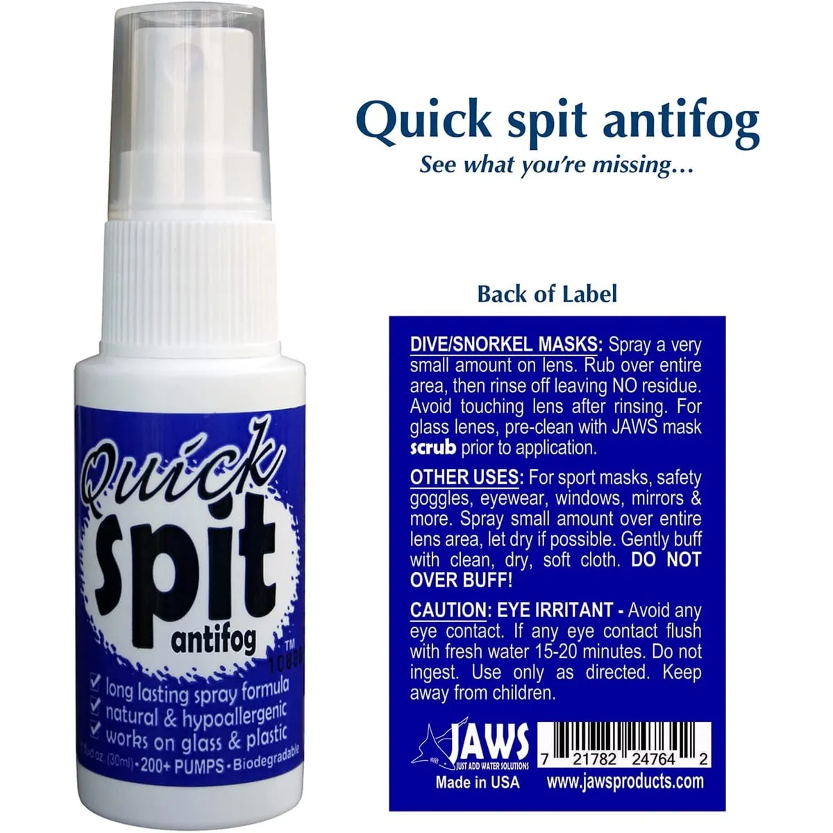Jaws Quick Spit Anti Fog