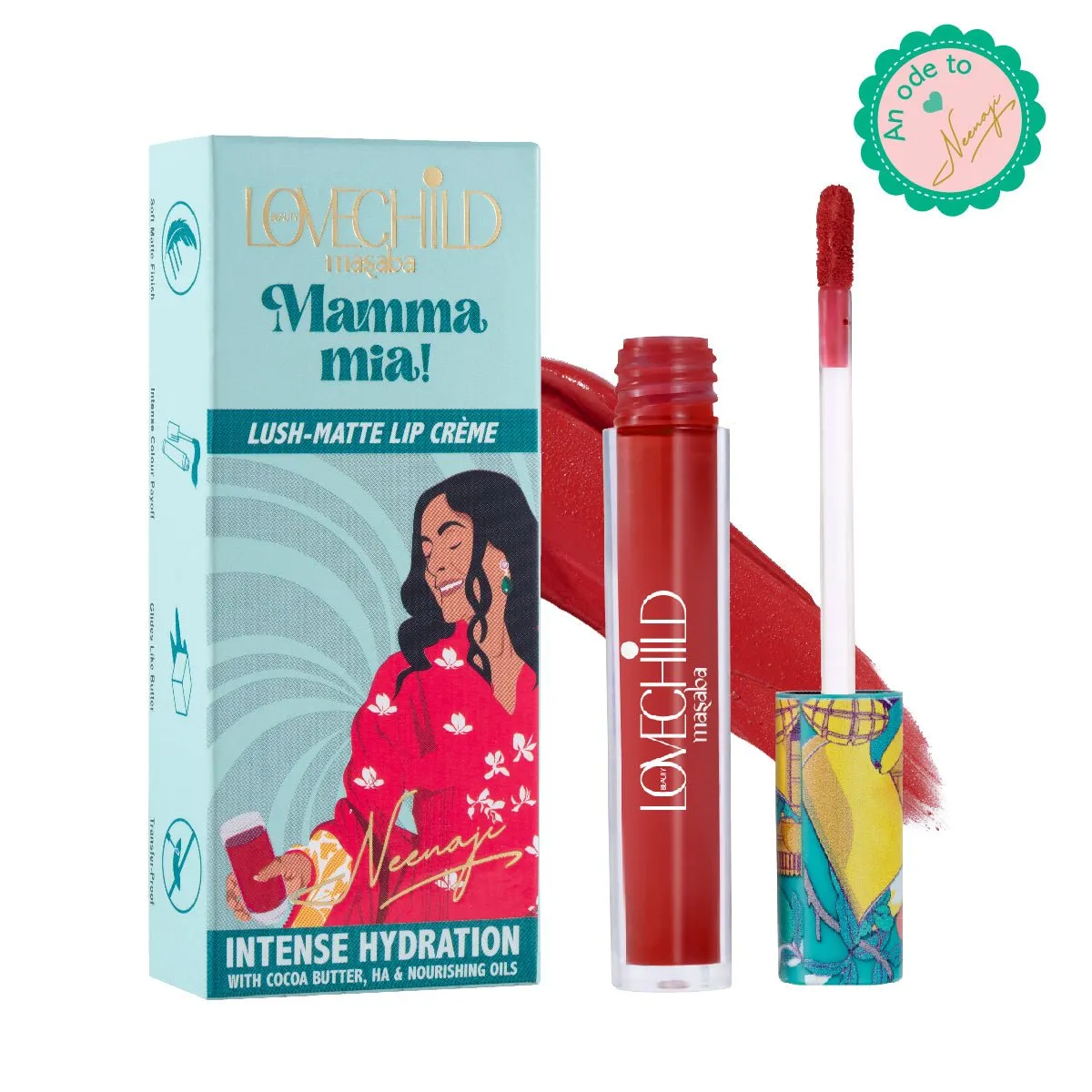 Kokum Panna- Mamma mia! Lush-Matte Lip Crème  (Red) Intense Hydration