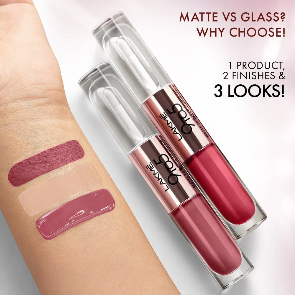 Lakmē 9 to 5 Matte to Glass Liquid Lip