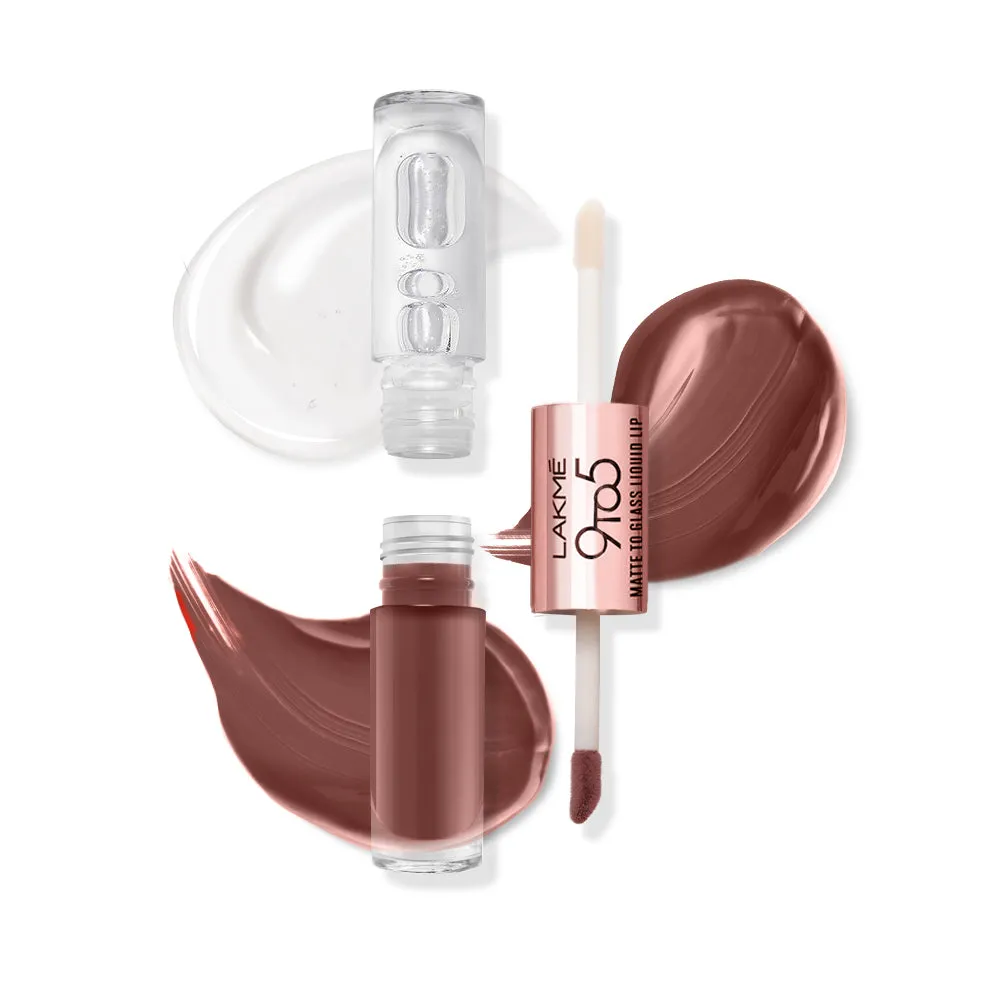 Lakmē 9 to 5 Matte to Glass Liquid Lip