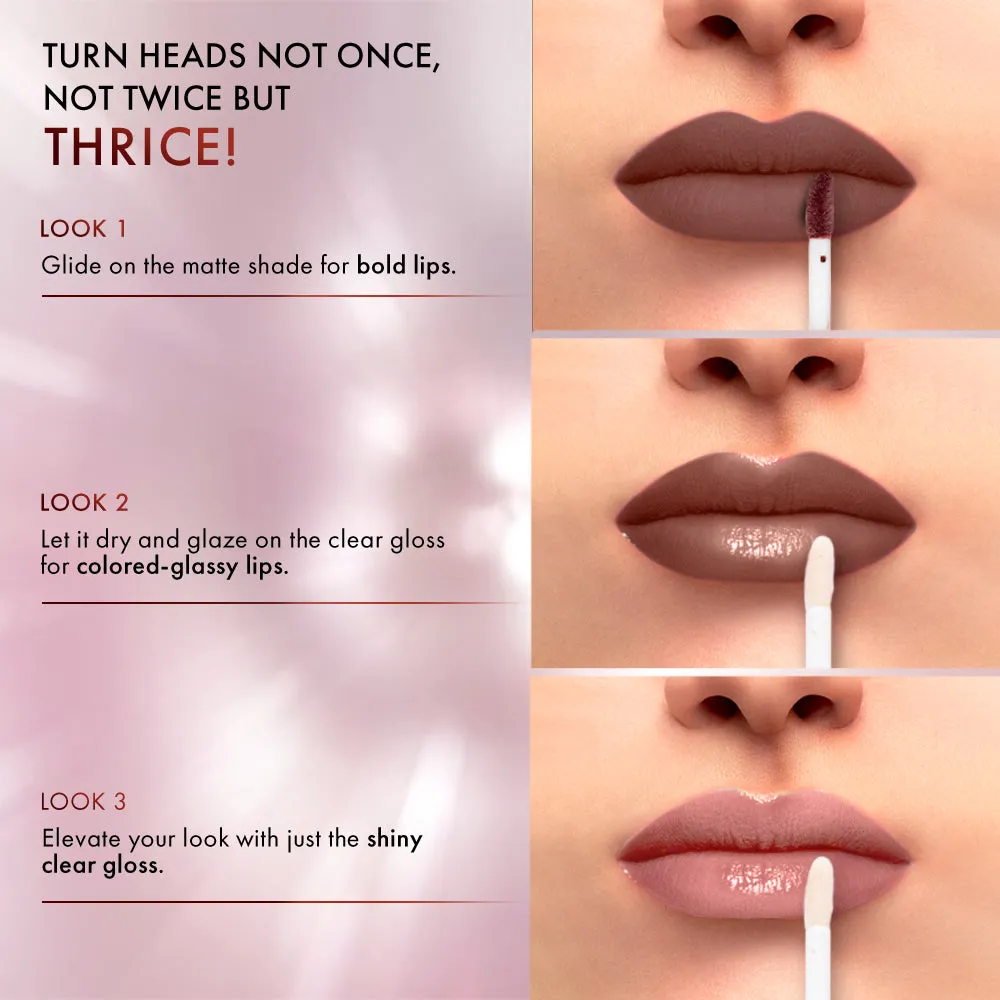 Lakmē 9 to 5 Matte to Glass Liquid Lip