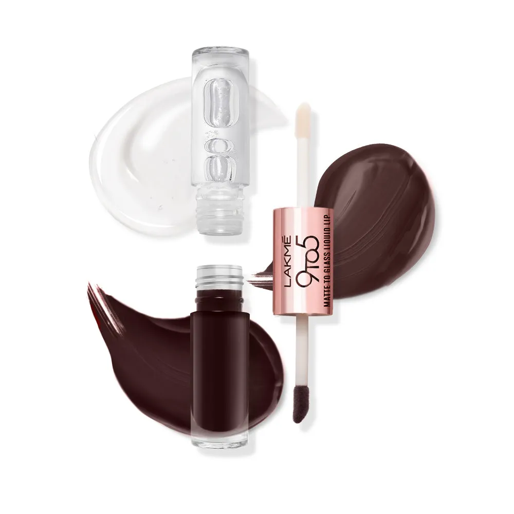 Lakmē 9 to 5 Matte to Glass Liquid Lip