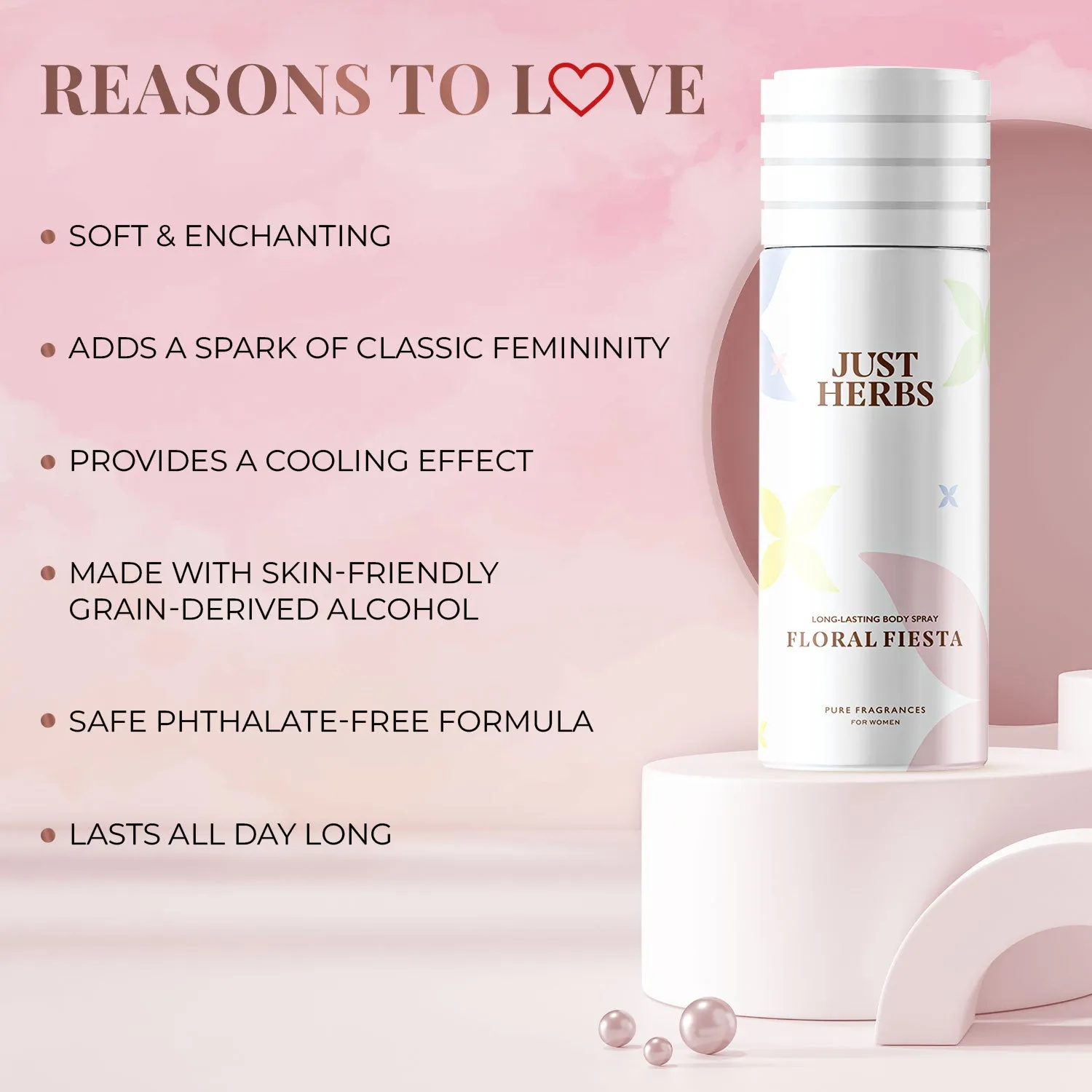 Long Lasting Floral Fiesta Deodorant Body Spray For Women