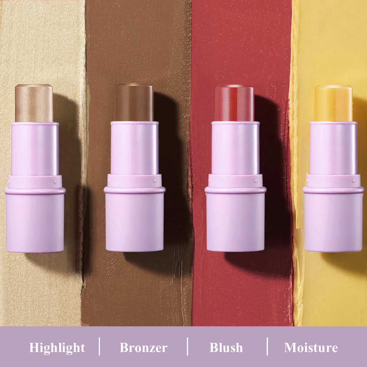 LUXAZA Multi Makeup Stick(4pcs) - Pink Set