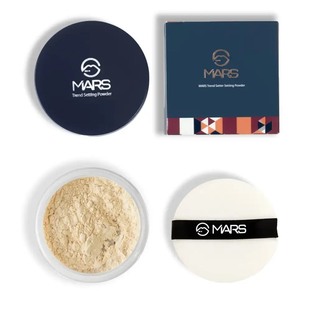 MARS Trend Setting Loose Powder | Lightweight & Long Lasting | Ultra Fine Setting Powder for Face Makeup (8.0 gm) 01-Banana