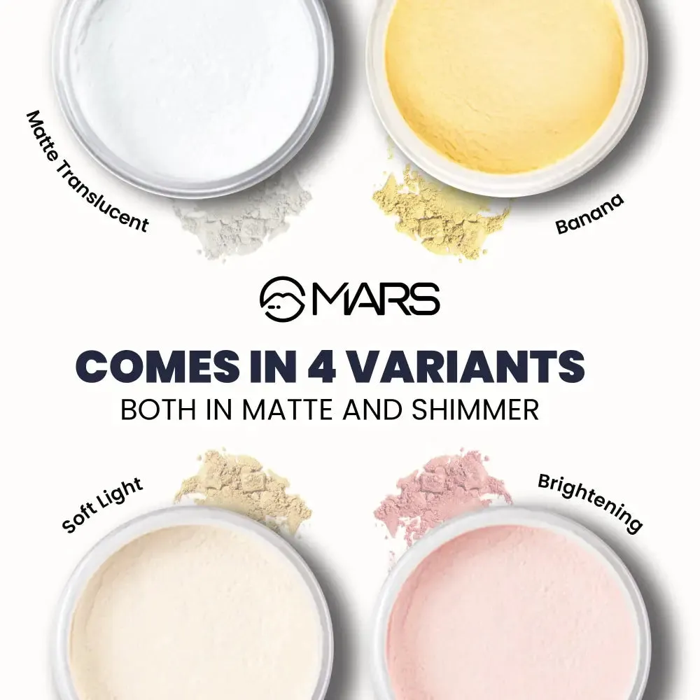 MARS Trend Setting Loose Powder | Lightweight & Long Lasting | Ultra Fine Setting Powder for Face Makeup (8.0 gm) 01-Banana