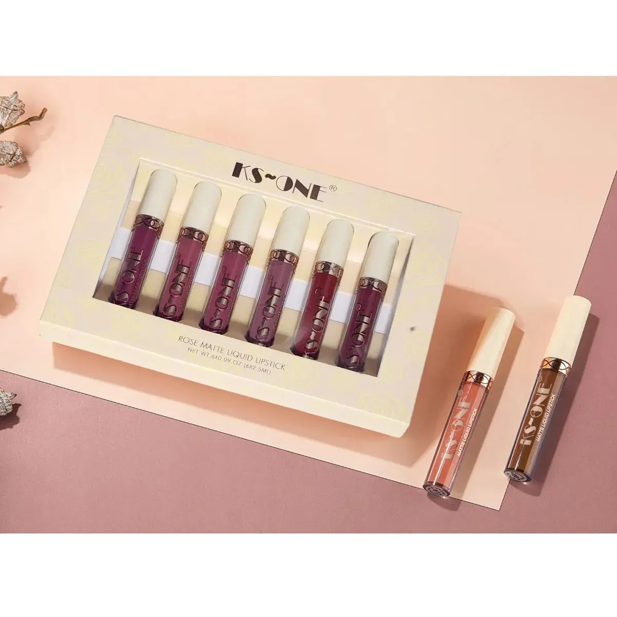 Miss Beauty New KS ONE Pack of 6 Matte Liquid Lipstick - for girls - 2263