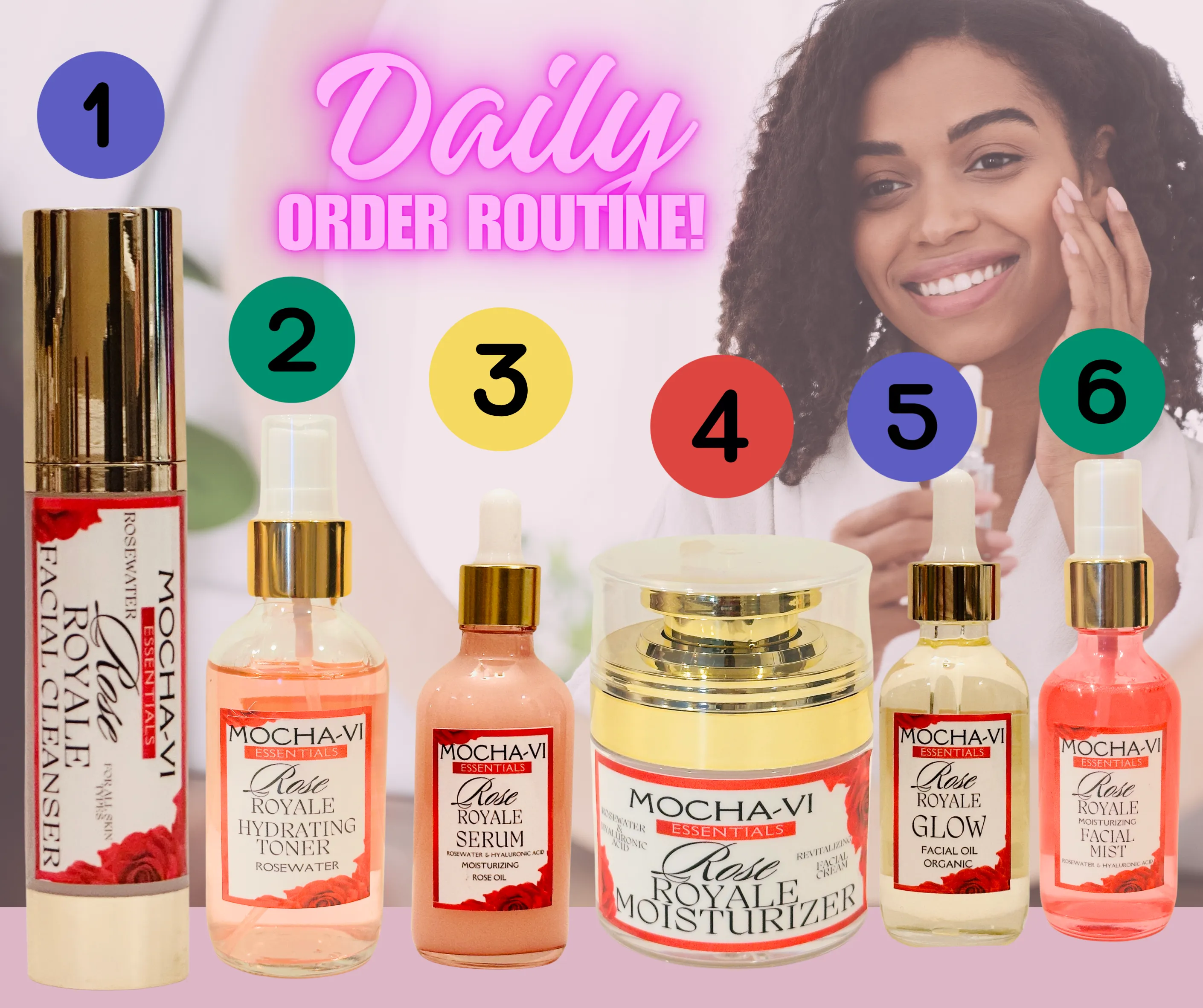 Mocha-Vi Essentials Rose Royale Skincare Bundle