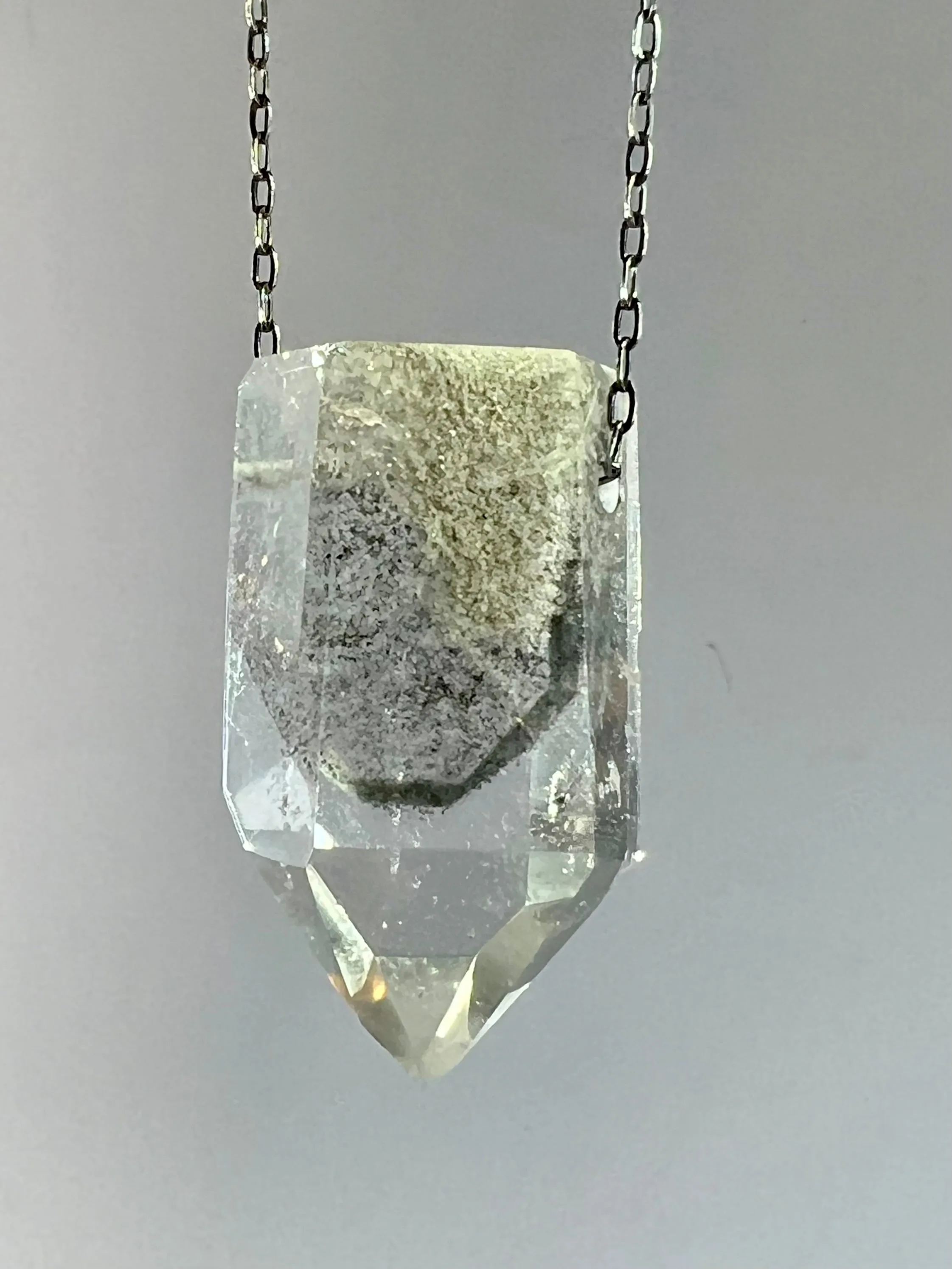Quartz Crystal with Chlorite Inclusions Necklace