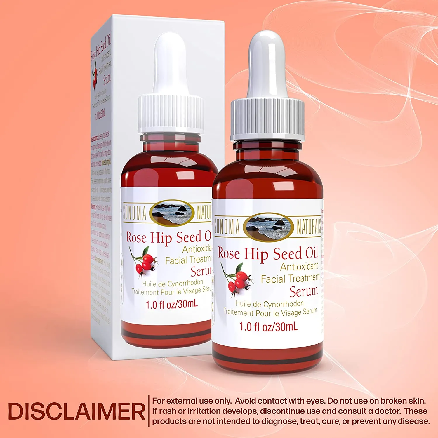 Sonoma Naturals Rose Hip Seed Oil Serum for Face, 1 oz